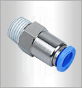 PC,Pneumatic Fittings with npt and bspt thread, Air Fittings, one touch tube fittings, Pneumatic Fitting, Nickel Plated Brass Push in Fittings